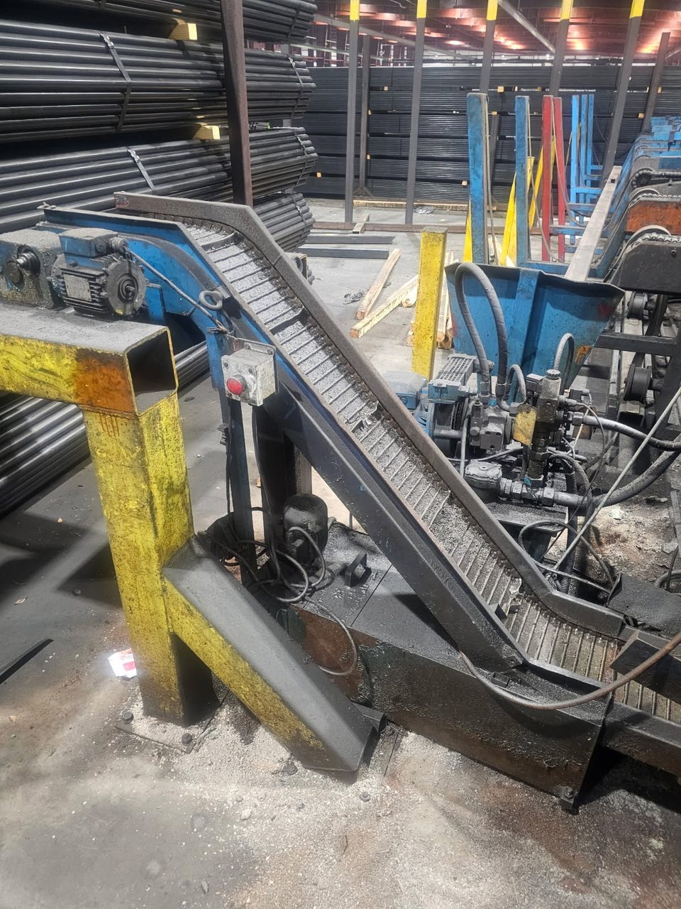 Bewo Model FCH-85-M Automatic Upstroking Circular Saw, 2006 - Bunker Loading, Brush Deburring