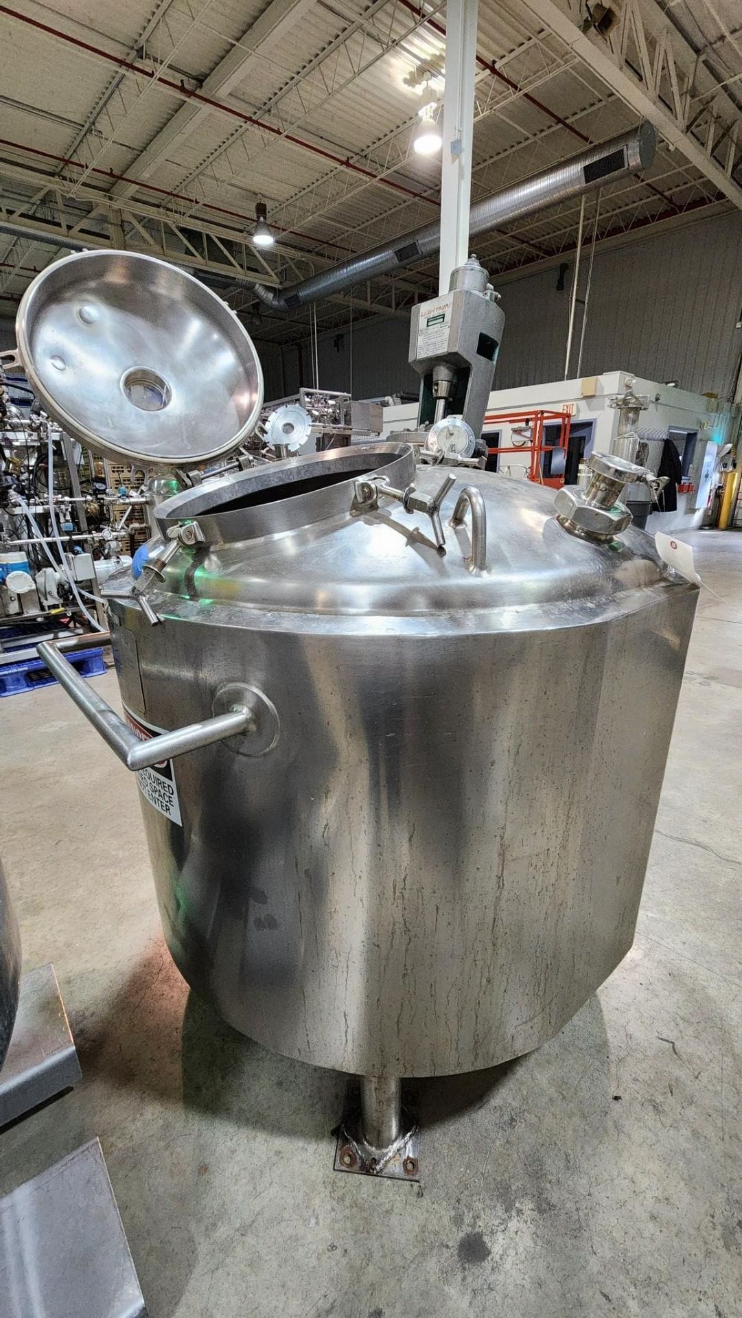 walker 200 gallon jacketed 316l stainless steel reactor