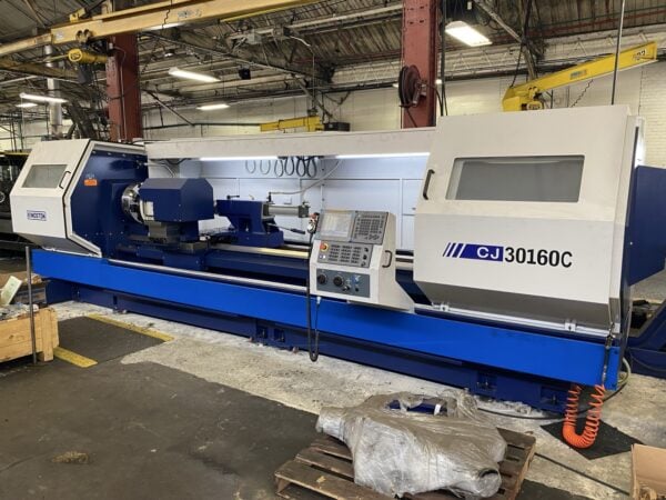 Kingston CJ30160C Live Tooling CNC Flat Bed Teach Lathe, 2024 - 30"x160", W/C-axis, W/Live Tooling, Never Used!