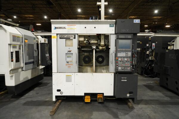 Okuma 2SP-250H Twin Spindle Twin Turret CNC Lathe, 2017 - Chip Conveyor, Robot Loader, Transformer, Inspection Reports from Gosiger