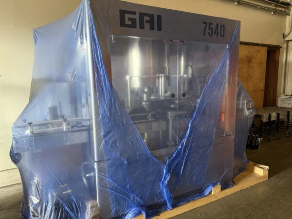 GAI Bottling Line, 2023 - (1) Monoblock Filler, Rinser, Deareator, Gas Injector, Corker, and Capper, (1) GAI Labeler and (1) Gyropalette Riddling Unit- NEVER USED in Original Packaging - Image 2