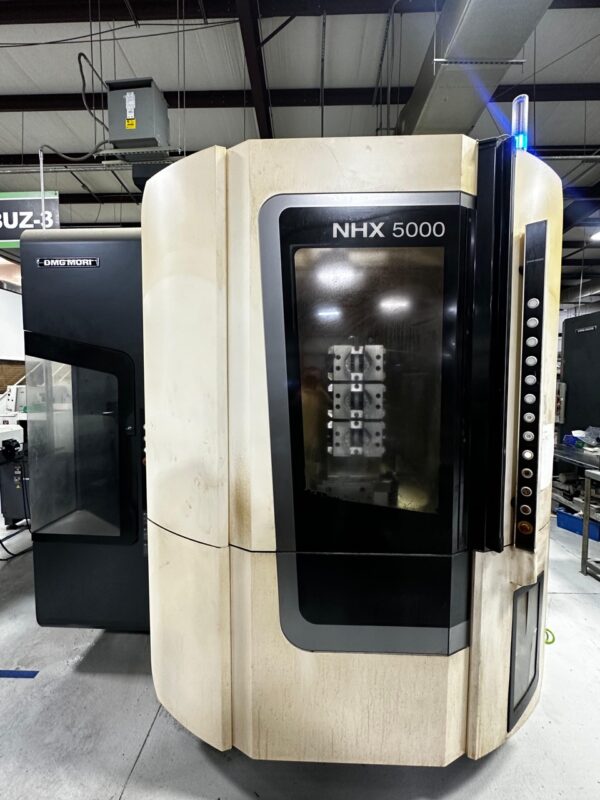 DMG Mori NHX 5000 HMC, 2017 - Full 4th Axis, TSC, ERGOline Celos M730UM Control, Chip Conveyor