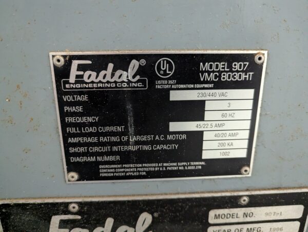 Fadal 8030HT, 1996 - Chip Conveyor - Image 9