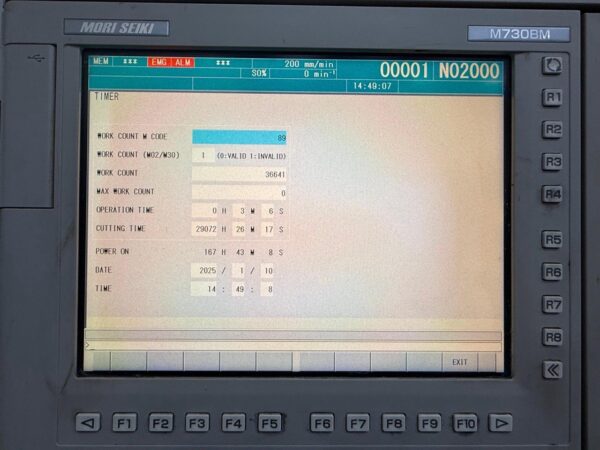 Mori Seiki NLX 2500 SMC/700 Multi-Axis CNC Lathe, 2012 - Probing, Chip Conveyor, Sub-Spindle, Tooling, ChipBlaster Coolant System - Image 2