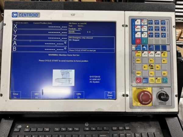 Millport Red Rhino CNC Knee Mill, 2006 - Troyke 5-Axis Rotary, Centroid M400 CNC Controller - Image 5