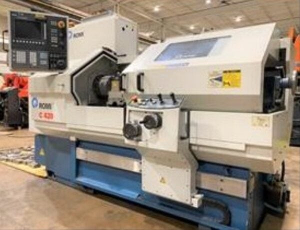 Romi C 420 CNC Flat Bed Teach Lathe, 2011 - Dual Electric Handwheel Controls, Teach Mode, Rigid Tapping - Image 3