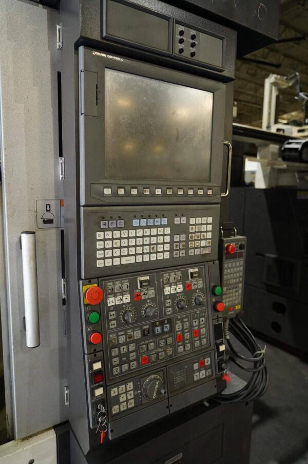 Okuma 2SP-250H Twin Spindle Twin Turret CNC Lathe, 2017 - Robot Loader, Chip Conveyor, Transformer, Inspection Reports from Gosiger - Image 5