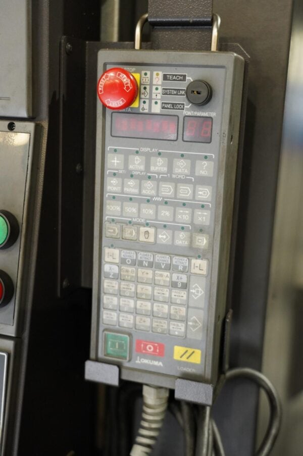 Okuma 2SP-250H Twin Spindle Twin Turret CNC Lathe, 2017 - Robot Loader, Chip Conveyor, Transformer, Inspection Reports from Gosiger - Image 6