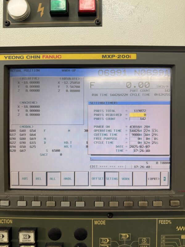 YCM XV1020A VMC, 2005 - Fanuc Control, Chip Auger, Video Available - Image 4