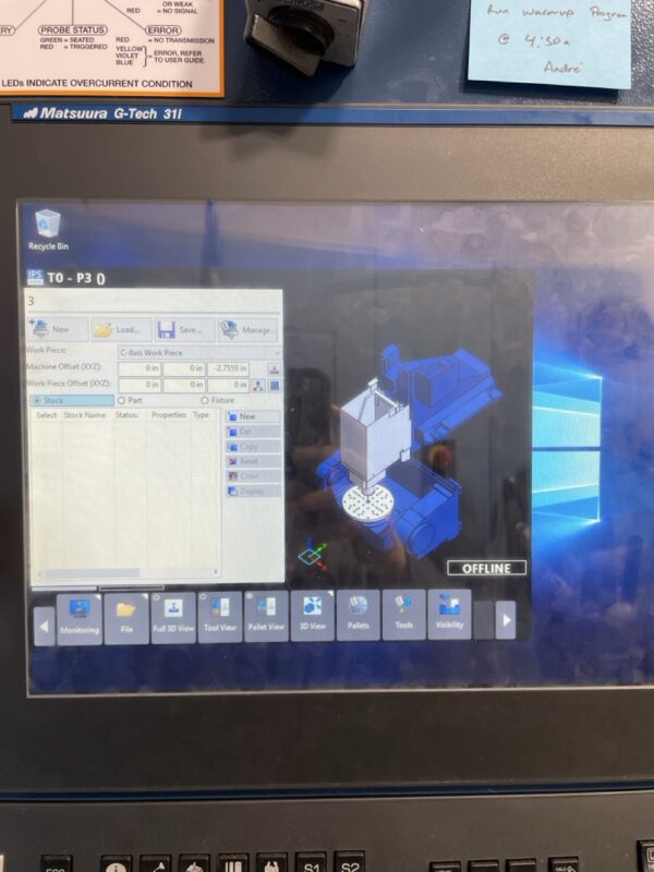 Matsuura MX-850 5 Axis VMC, 2023 - 4 Pallet System, 20,000 RPM, Probe's, CTS - Image 14
