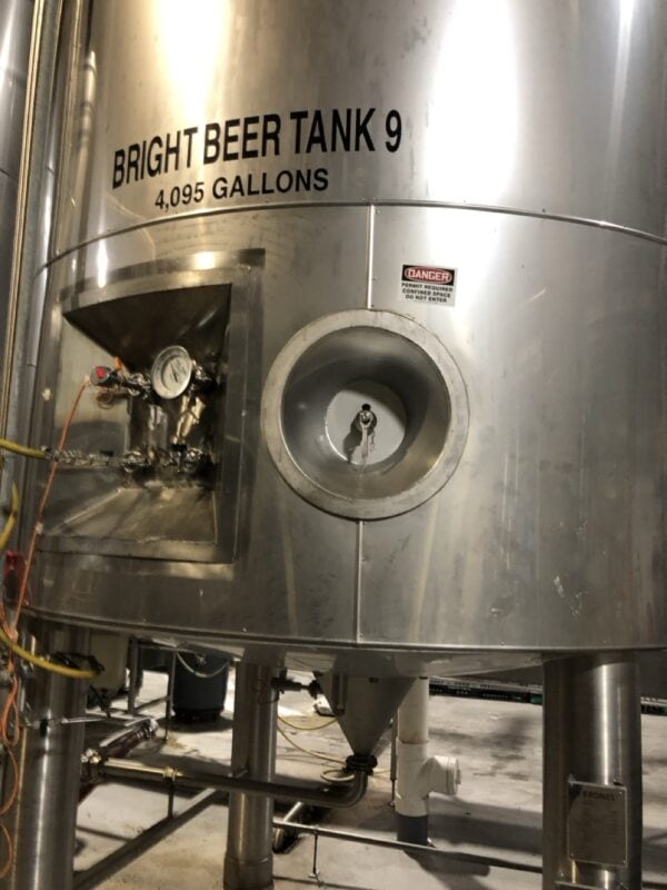 4,095 Gallon Krones Stainless Steel Bright Tank - Tank 9