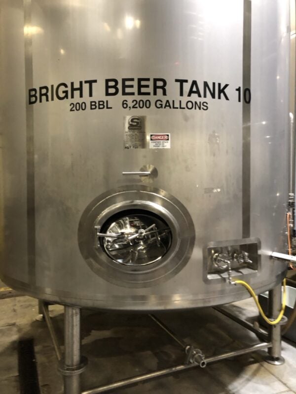 6,200 Gallon Sprinkman Stainless Steel Bright Tank - Tank 10