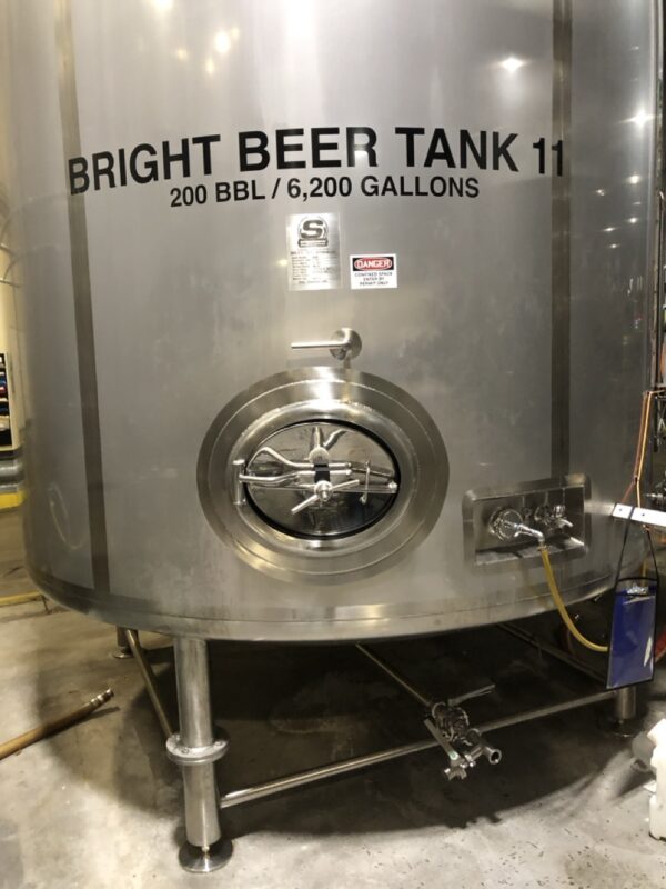 6,200 Gallon Sprinkman Stainless Steel Bright Tank - Tank 11
