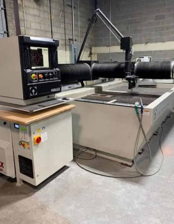 4' x 8' Omax 55100 CNC  Waterjet, 2011 - 50,000 PSI, Hopper, Garnet Skimmer, Soft Water Treatment