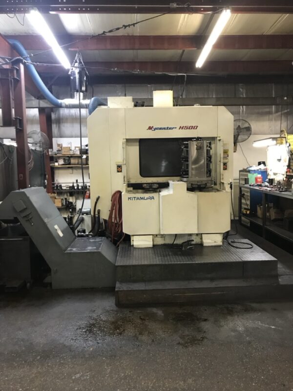 Kitamura Mycenter-500 500mm HMC, 1998 - 10,000RPM, CAT50, Chip Conveyor, High Pressure Coolant, 4th Axis, Coolant Thru Spindle