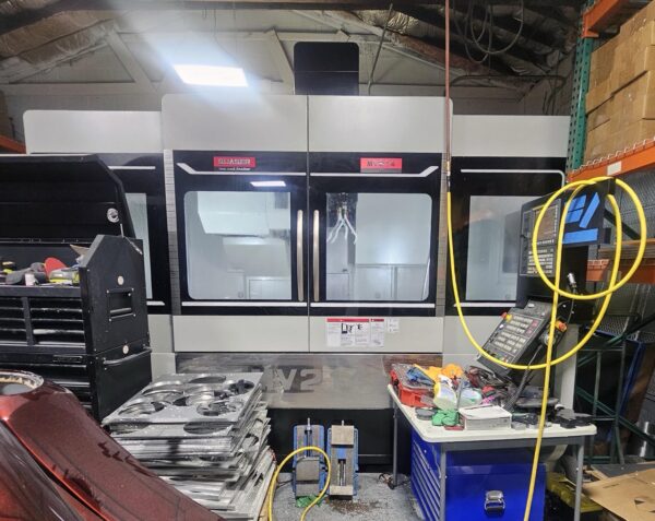Quaser MV214 VMC, 2022 - 15K Spindle, Probing, TSC, 4th Axis Wired, Fanuc, LOW Hours