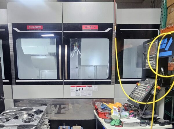 Quaser MV214 VMC, 2022 - 15K Spindle, Probing, TSC, 4th Axis Wired, Fanuc, LOW Hours - Image 2