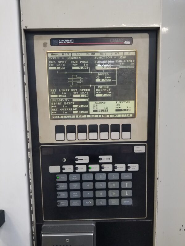 850 Ton Cincinnati Milacron MH850-54 Injection Molding Machine, 1997 - 140oz Shot Capacity - Image 5
