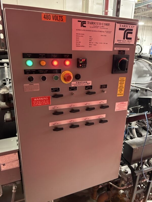 Taricco Autoclave Unit, 2015- 6' x 3' Diameter, 500 Degrees, 165 PSI - Image 3