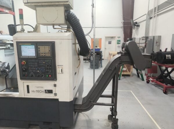 Hwacheon Hi-Tech 200A CNC Lathe, 2009 - Fanuc Oi-TC Control, Mist Buster, Chip Conveyor and Tailstock - Image 4
