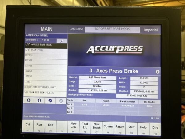 250 Ton x 12' Accurpress 725012, 2018 - Advantage Package - Image 4
