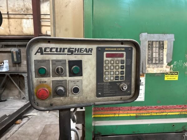 1/2" x 10' AccurShear 850010 Hydraulic Shear, 2001 -  Backgauge - Image 3