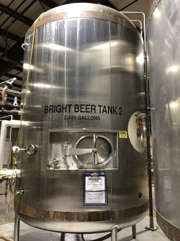 2,480 Gallon Enerfab Stainless Steel Bright Tank - Tank 2