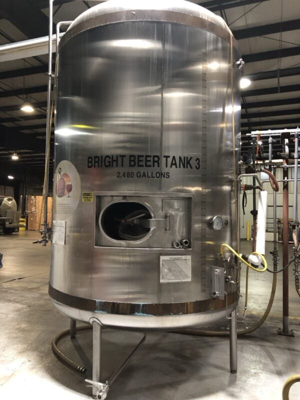 2,480 Gallon Enerfab Stainless Steel Bright Tank - Tank 3