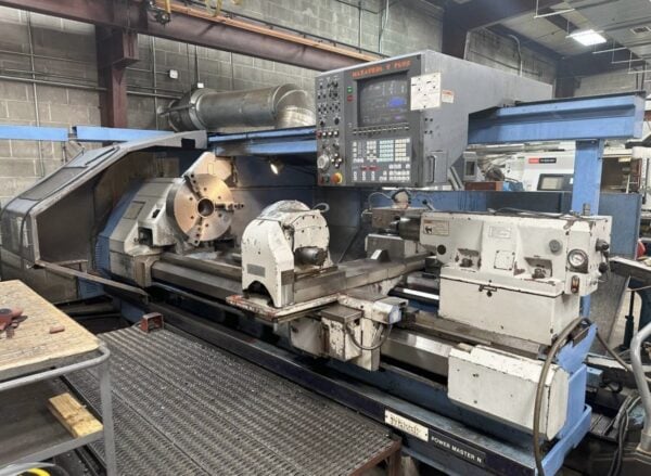Mazak Powermaster N 2000U Flatbed Lathe, 1997 - 24" Chuck, Tailstock, Chip Conveyor - Image 2