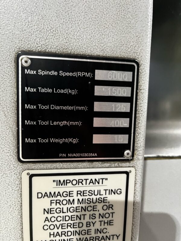 Hardinge GX 1600 CNC VMC, 2014 - Image 4
