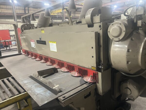 3/8" x 10' Cincinnati 2510G CNC Mechanical Power Squaring Shear, 1985 - Backgauge - Image 5