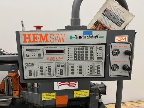 12.75" x 12.75" HEM H90A-C Horizontal Fully Automatic Band Saw, 2013 - Image 2