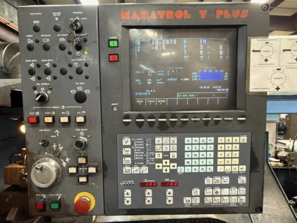 Mazak Powermaster N 2000U Flatbed Lathe, 1997 - 24" Chuck, Tailstock, Chip Conveyor - Image 8