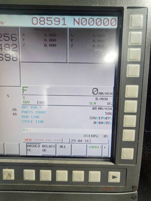 Quaser MV214 VMC, 2022 - 15K Spindle, Probing, TSC, 4th Axis Wired, Fanuc, LOW Hours - Image 7