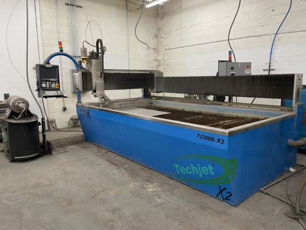 5' x 10' Techni TJ3000 X-2 5 Axis Waterjet, 2011
