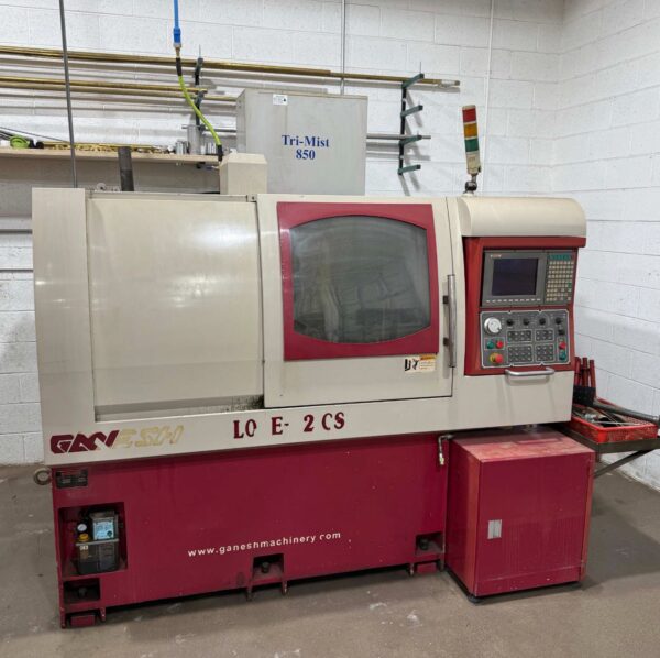 Ganesh Cyclone 32SC 7-Axis CNC Lathe, 2005 - Bar Feeder, Conveyor, With Spare Parts