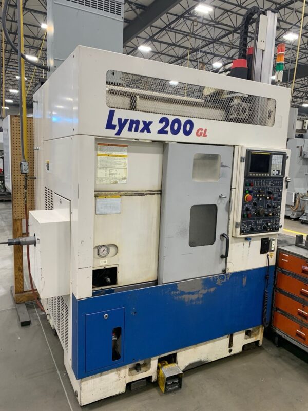 Daewoo Lynx 200GL CNC Lathe, 1999 - Parts Catcher, Tool Presetter, Chip Conveyor - Image 2