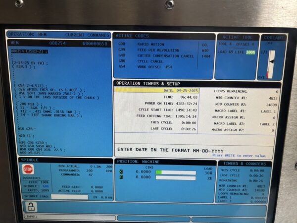 Haas ST-10 CNC Lathe, 2013 - Tool Presetter, Chip Auger - Image 7
