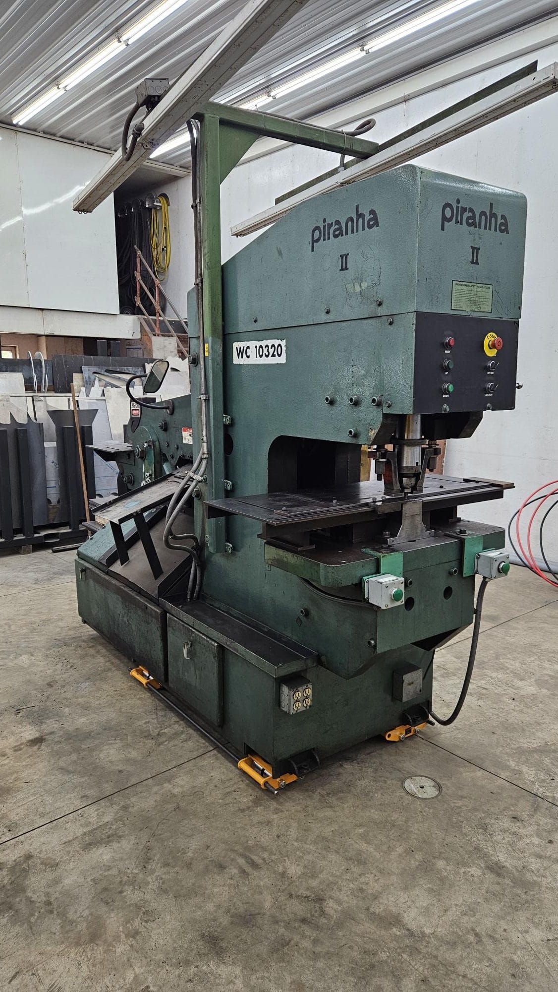 110 Ton Piranha PII-110 Dual-Operator Hydraulic Ironworker, 2000 - Tooling Available - Image 2