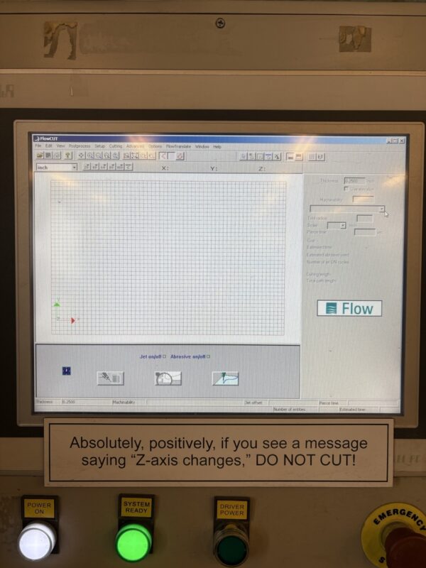 6.5’ x 10’ Flow Mach M2-3120B Waterjet, 2015 - 60,000 PSI - Image 6