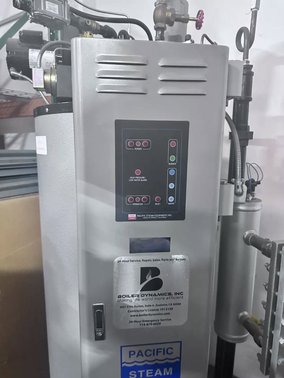 9.5 HP Pacific Steam Vertical Natural Gas Boiler Model BP200, 2021 - 150 PSI, 399,900 BTU - Image 6