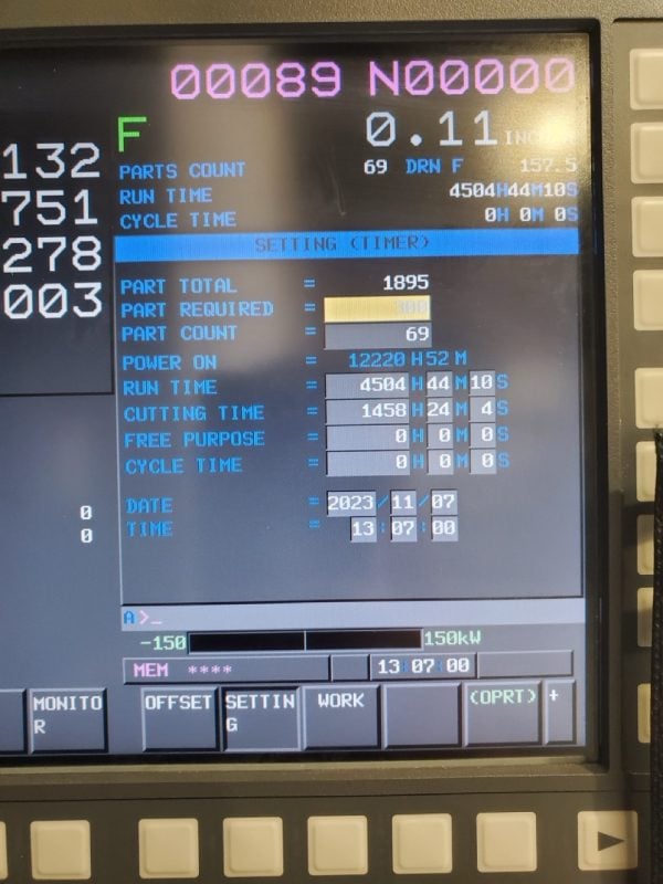 Enshu GE480H HMC, 2019 - TSC, Renishaw Probe, Full 4th Axis - Image 2
