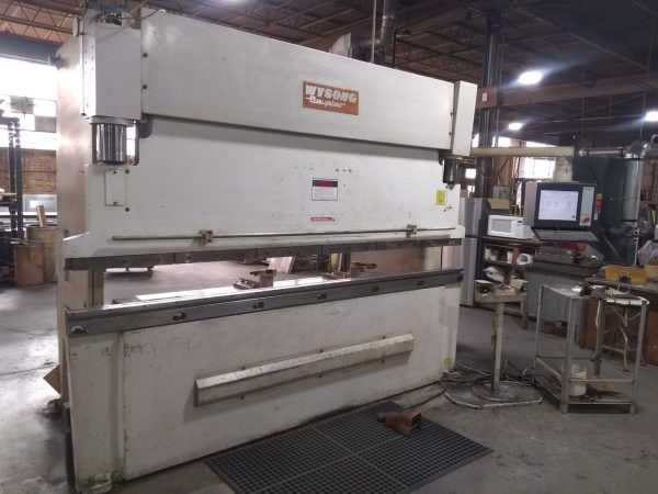 90 Ton x 10' Wysong RT4-90-10 CNC Hydraulic Press Brake, 1980