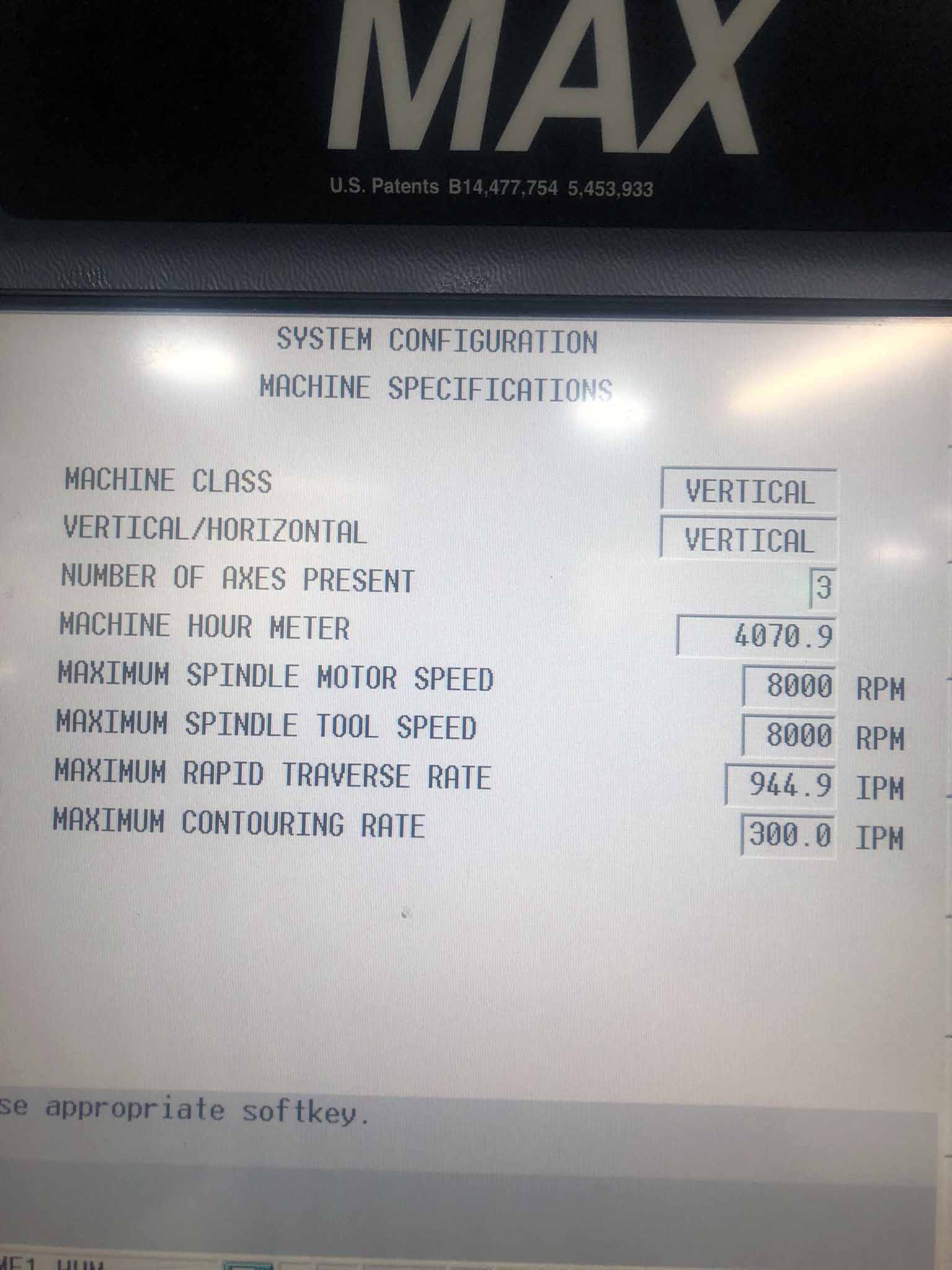 Hurco VM3 VMC, 2008 - WinMax, 4th Axis, Rigid Tap - Revelation