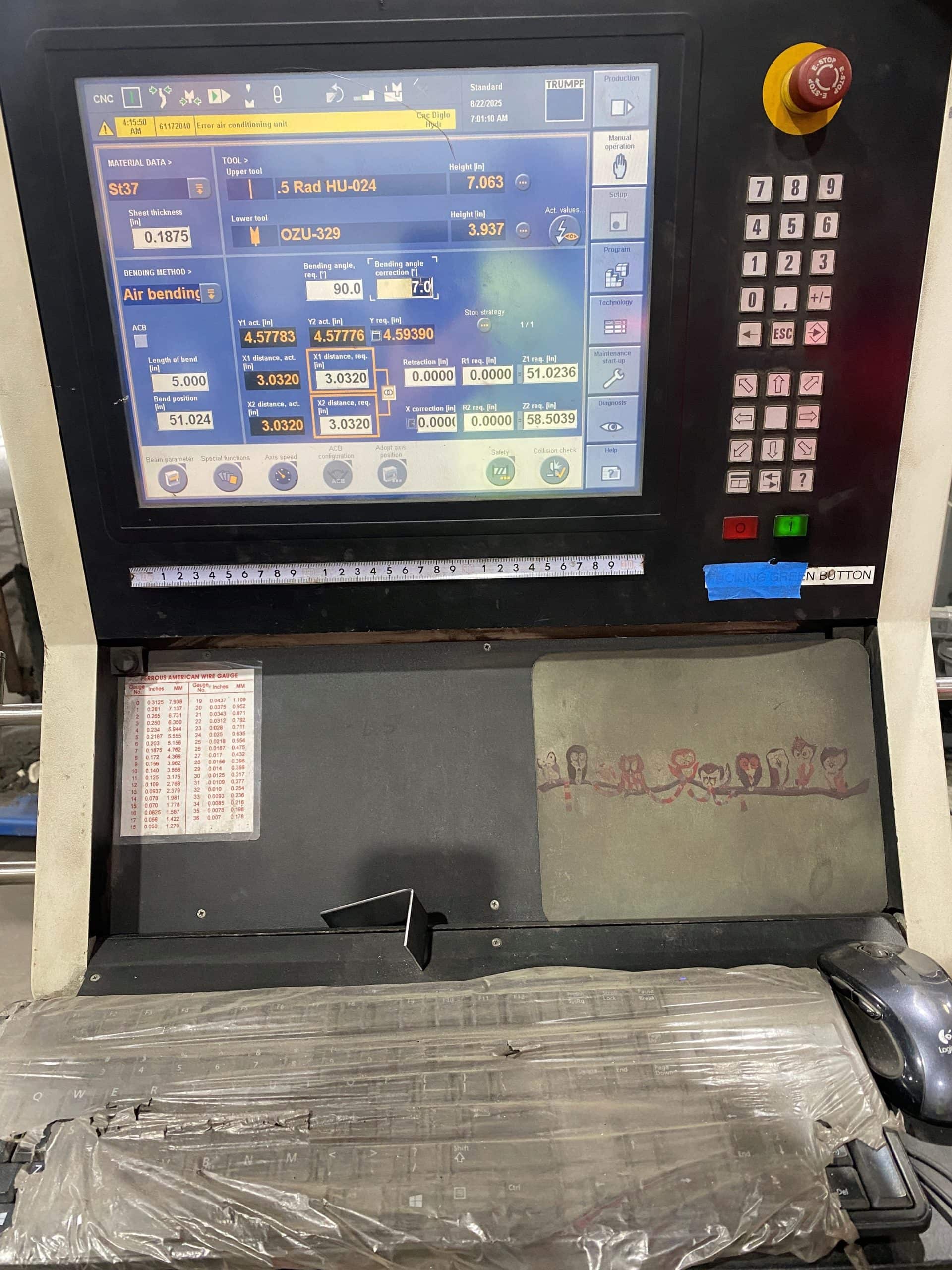 95 ton x 8.5' Trumpf 5085 CNC Press Brake, 2007 - Image 2