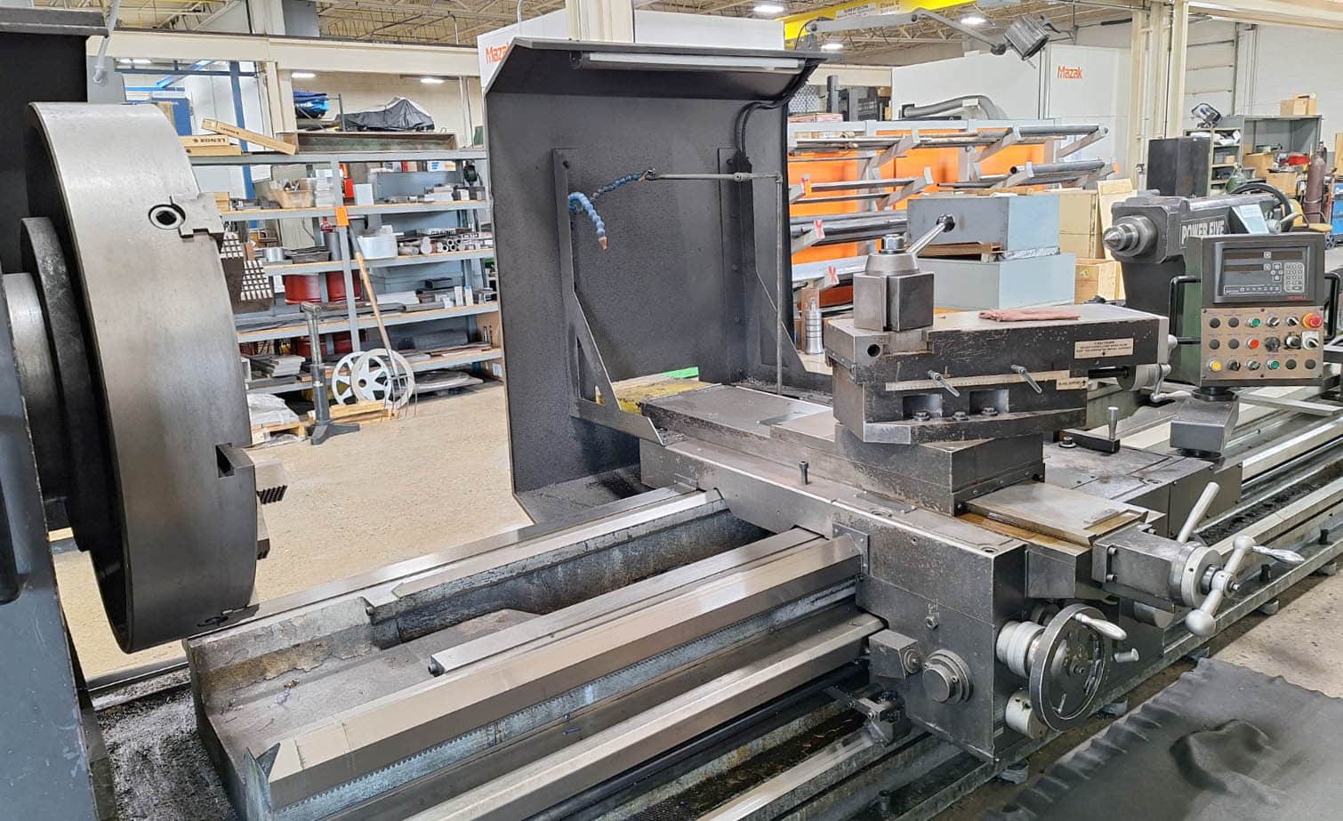 American Turnmaster Power Five 45" x 160" Engine Lathe, 2014 - 10" Bore, DRO, Steady Rests, Rear Chuck Mount - Image 6