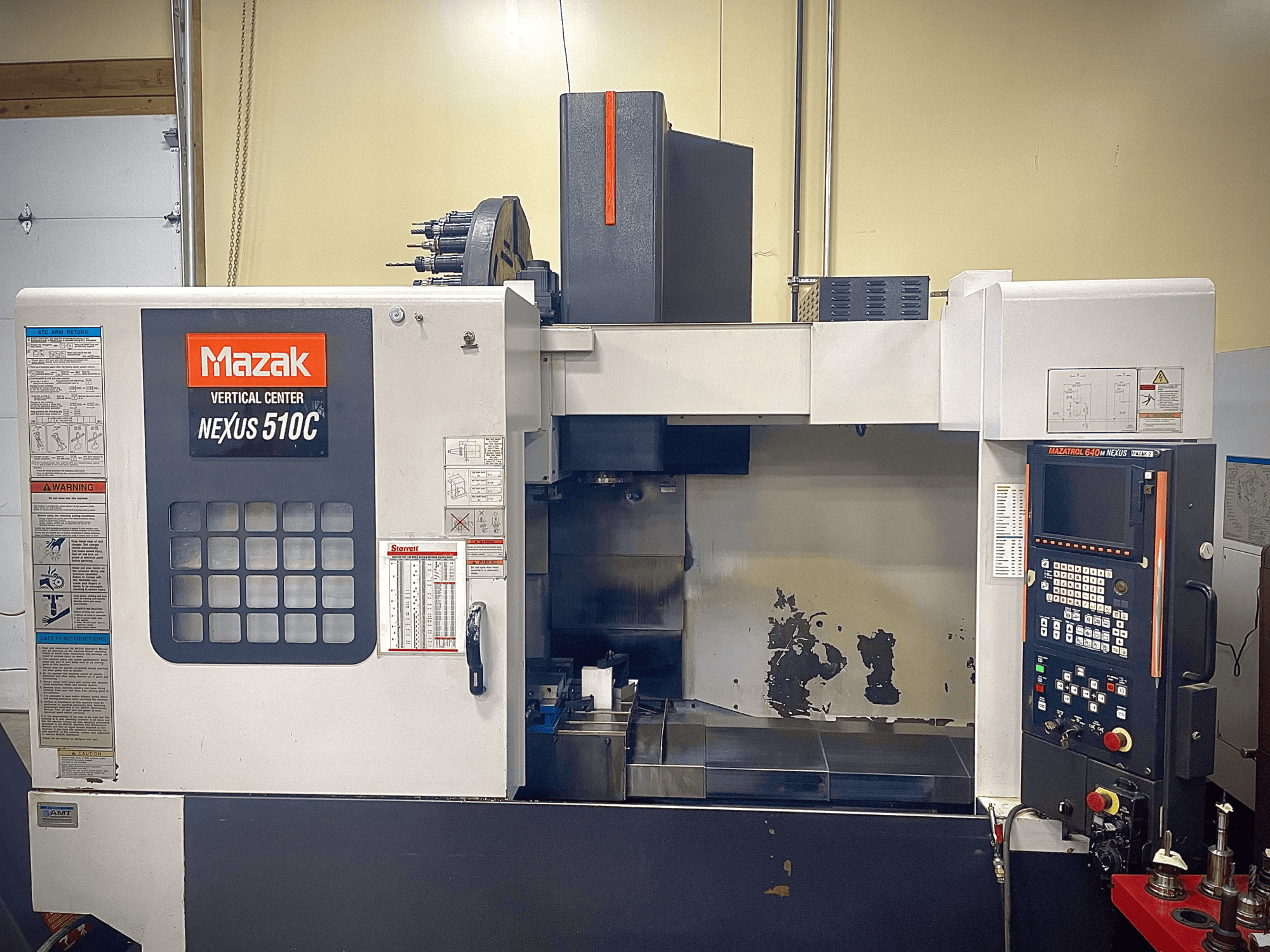Mazak Nexus VCN 510C VMC, 2005 - Low Hours, Chip Conveyor, Through Spindle Coolant, Tool Setter