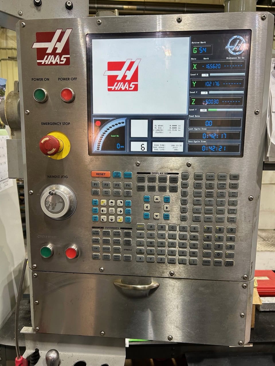 Haas VF-3B VMC, 2007 - 5th Axis Wiring, HRT310 Rotary, Through Spindle Coolant - Image 3
