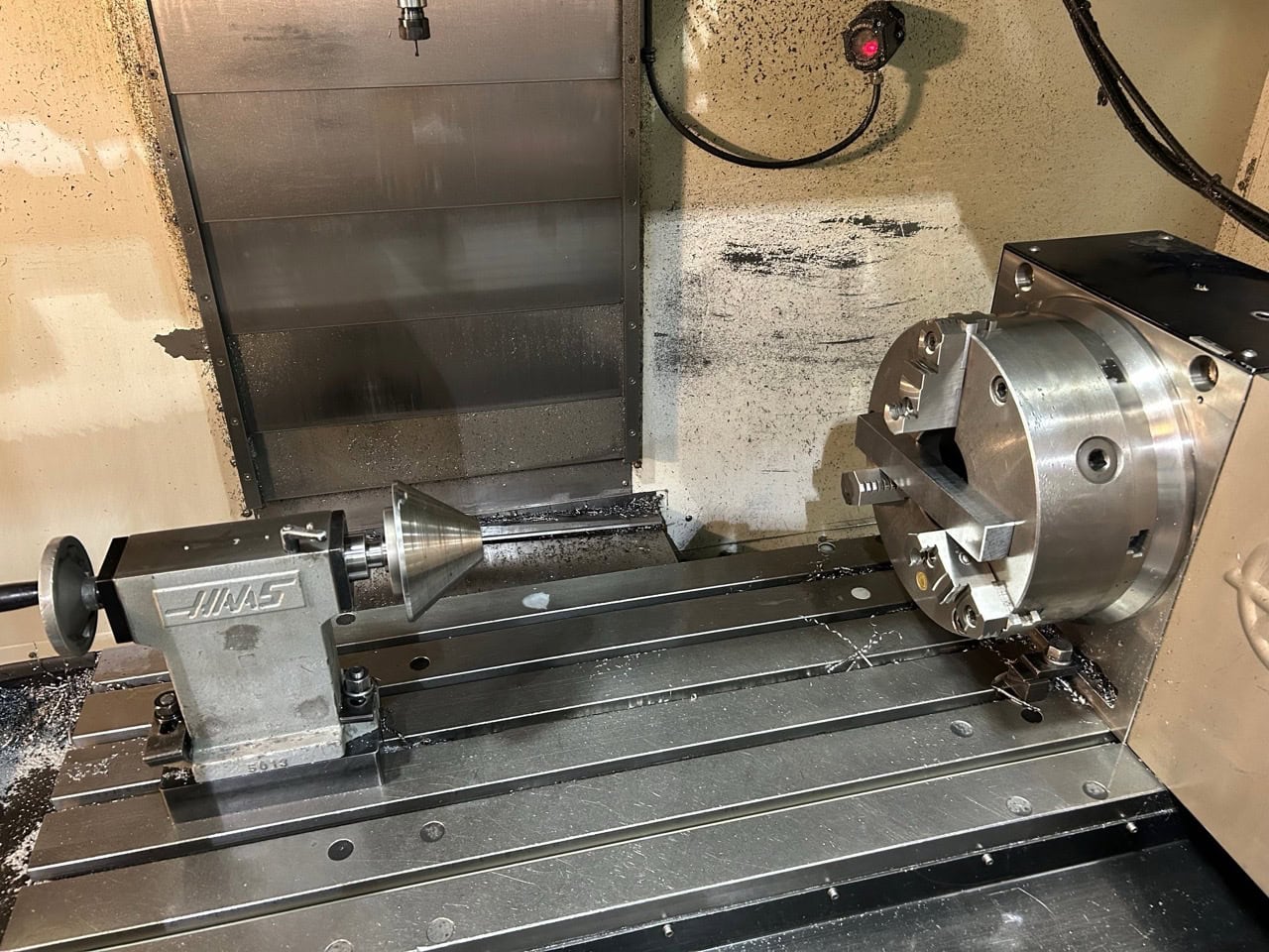 Haas VF-3B VMC, 2007 - 5th Axis Wiring, HRT310 Rotary, Through Spindle Coolant - Image 5