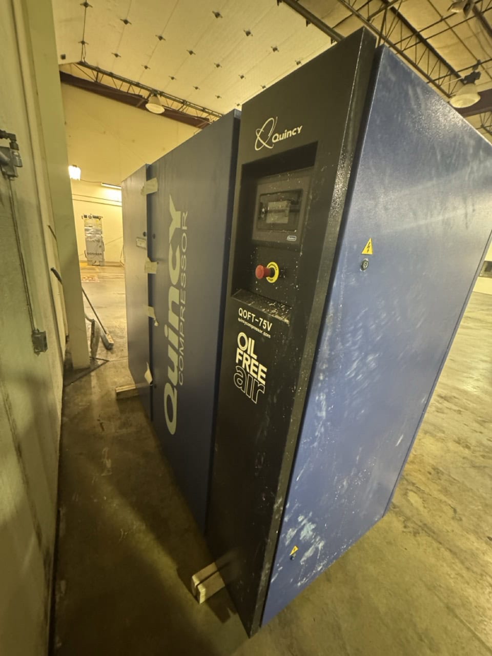 75 HP Quincy QOFT-75V Oil Free Compressor w/ Parker Airtek Dryer, 2023 - 978 Hours, Air Tank Included - Image 8